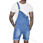salopette short homme bleu azur - Vignette | Salopette Forever™