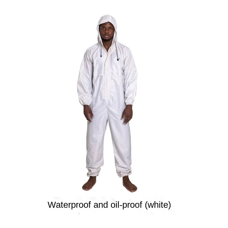 salopette impermeable blanche