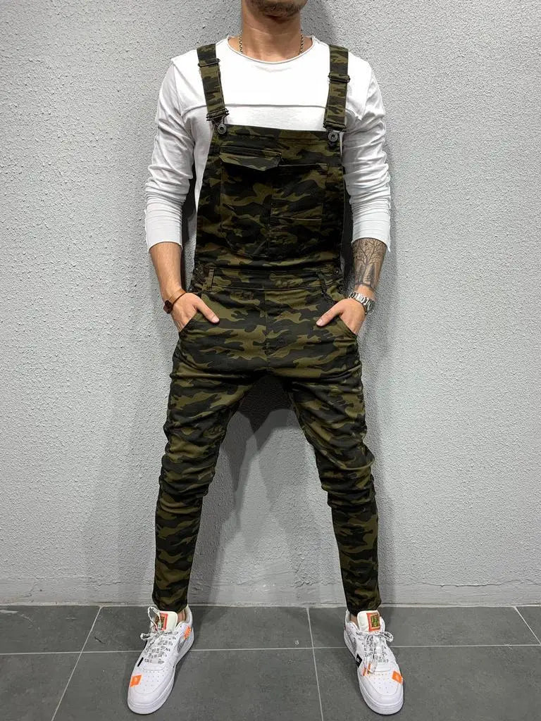 Salopette jean homme camouflage