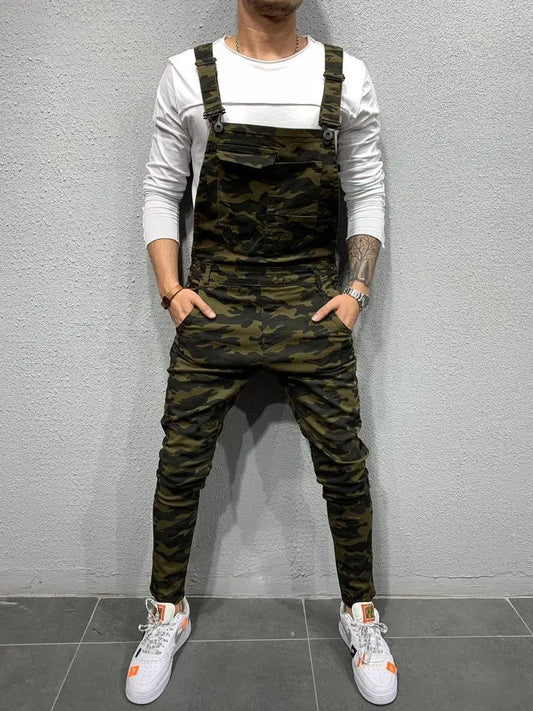 Salopette jean homme camouflage