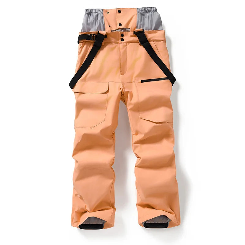 salopette ski femme orange