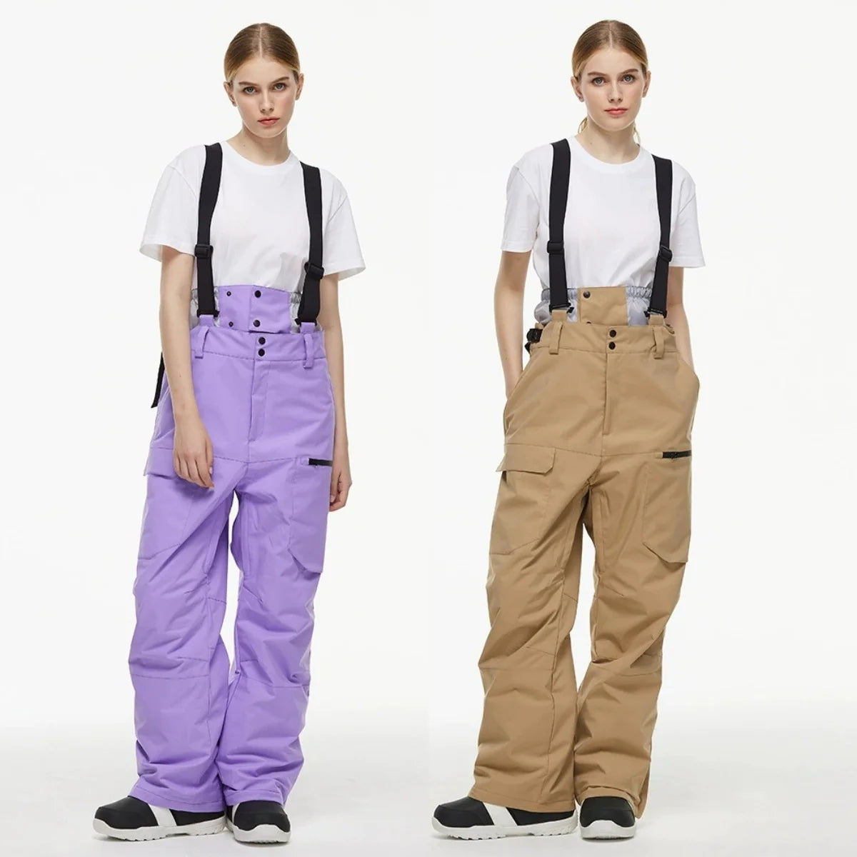 salopette ski femme orange