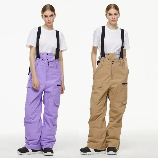 salopette ski femme orange