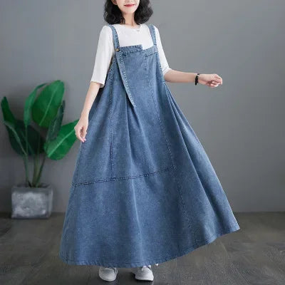 robe salopette bleu clair