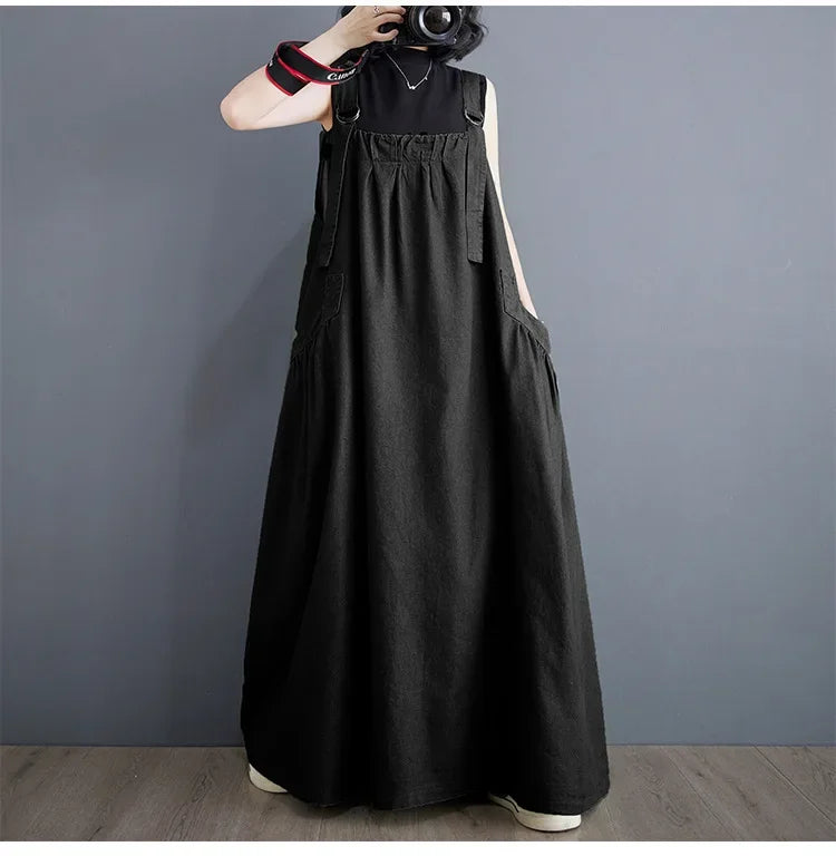 robe salopette noire