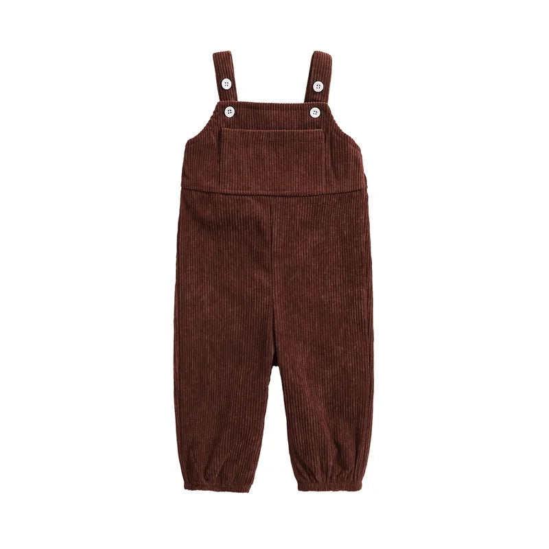 salopette bébé velours cotelé marron