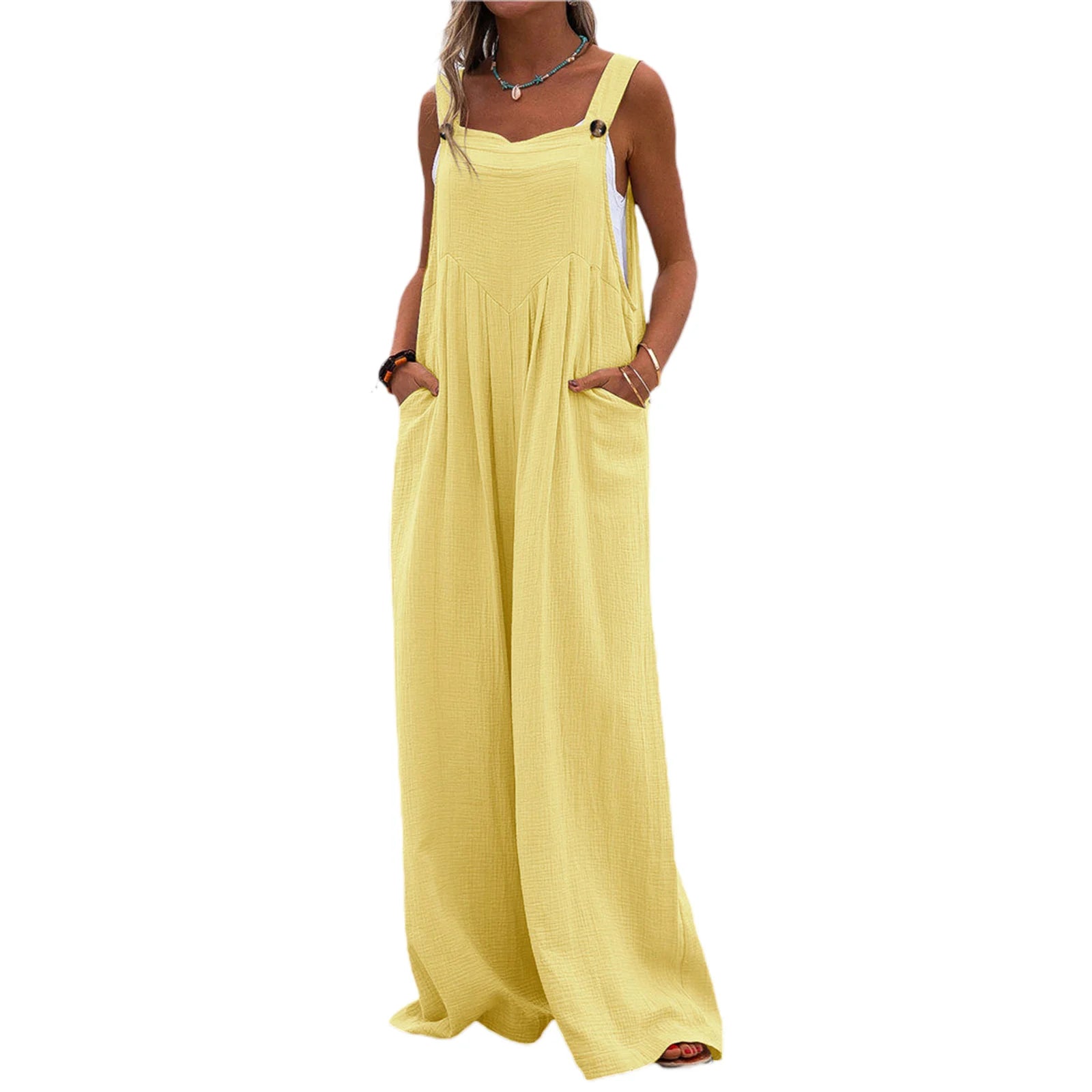 salopette femme ample jaune