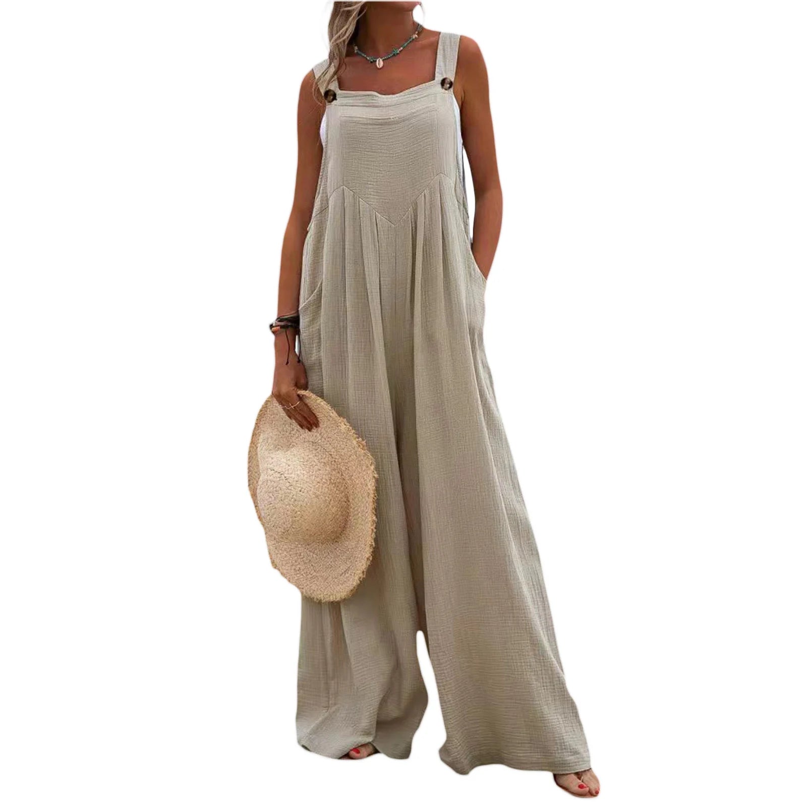 salopette femme ample khaki