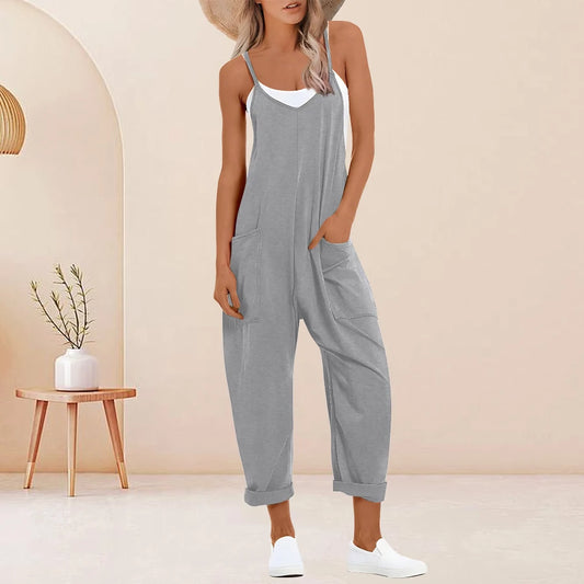 salopette femme légère gris clair