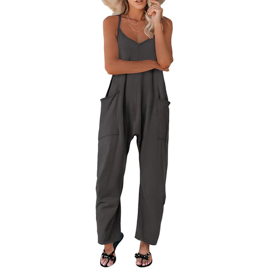 salopette femme légère gris foncé