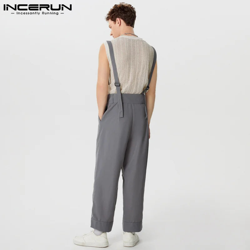 salopette homme basse grise de dos