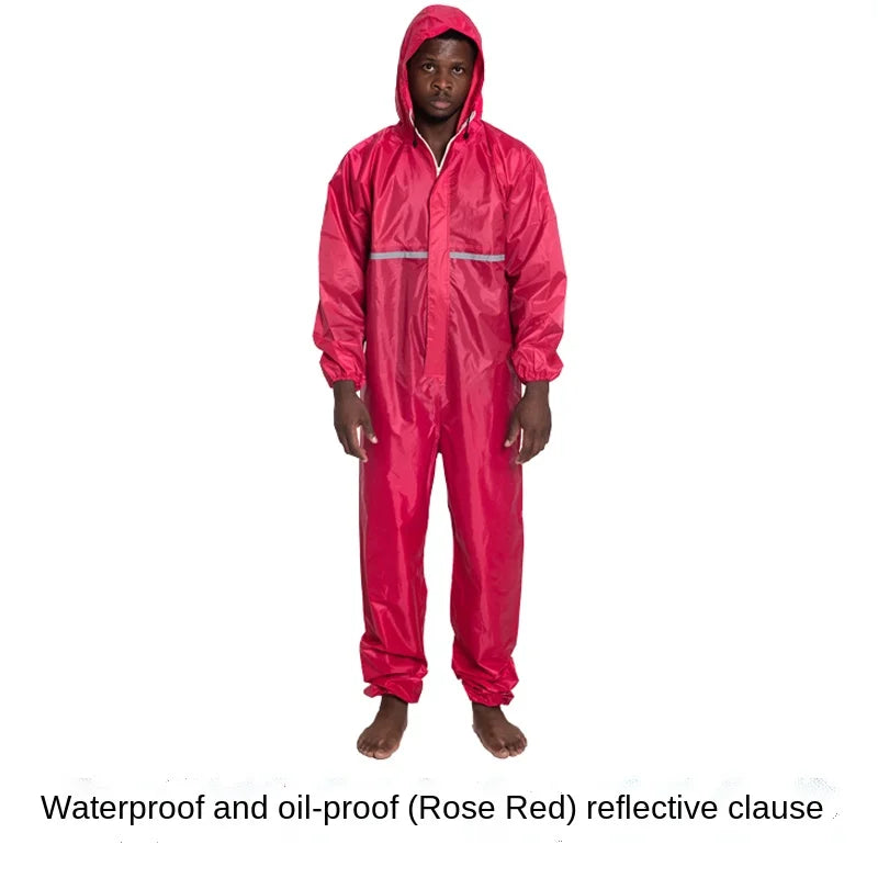 salopette imperméable rose