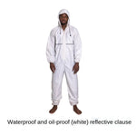 salopette impermeable blanche réflechissante - Vignette | Salopette Forever™