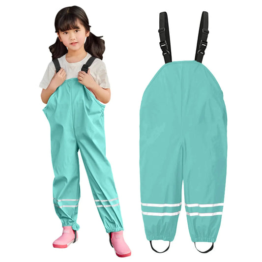 salopette impermeable enfant turquoise