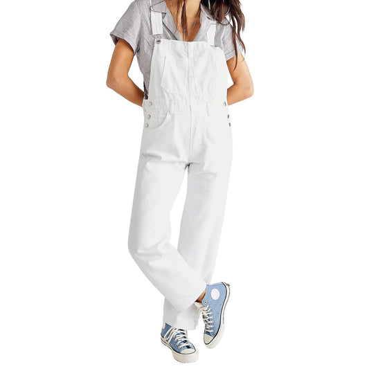 salopette jean femme blanc