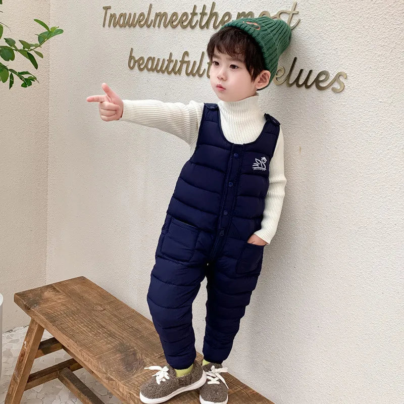 salopette ski enfant bleu