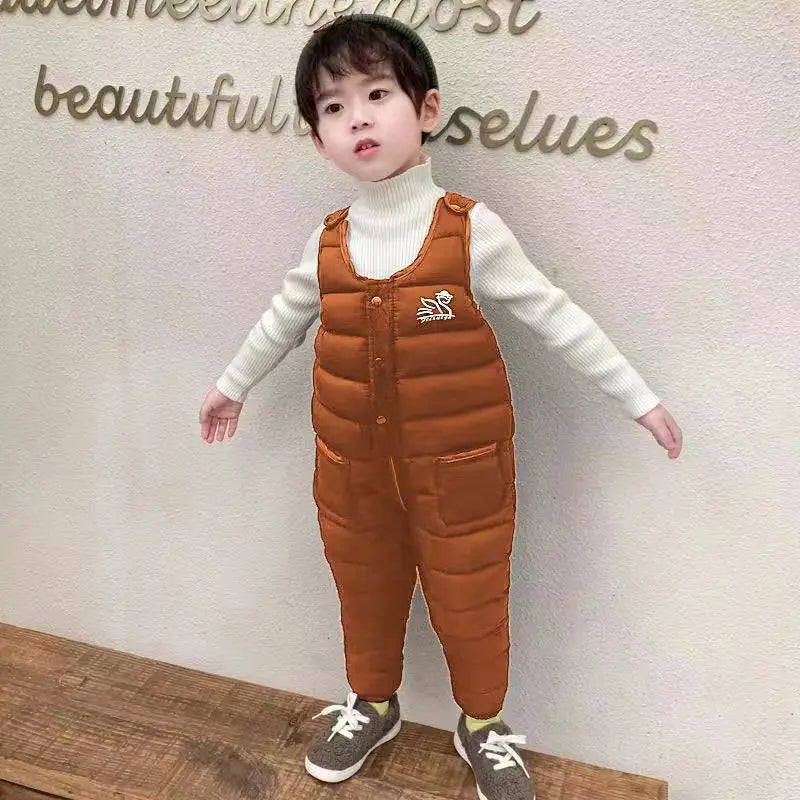 salopette ski enfant khaki