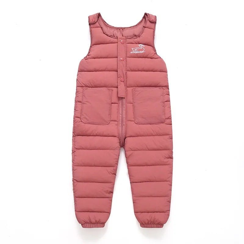 salopette ski enfant rose 2