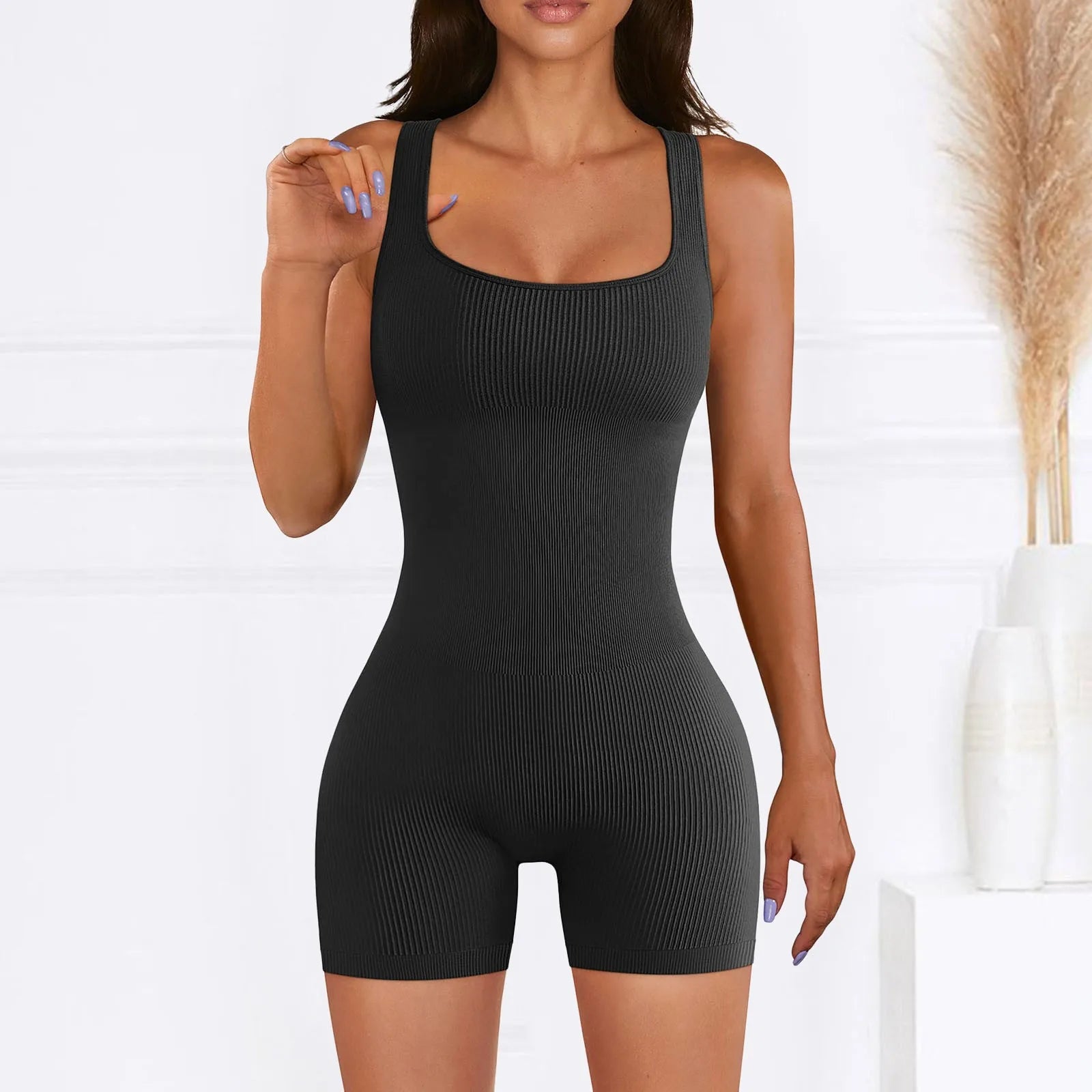 salopette sport courte noire