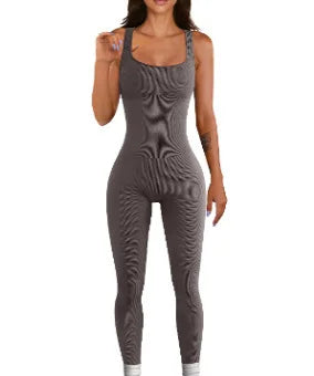 salopette sport longue gris fumé