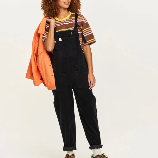 salopette velours femme noire