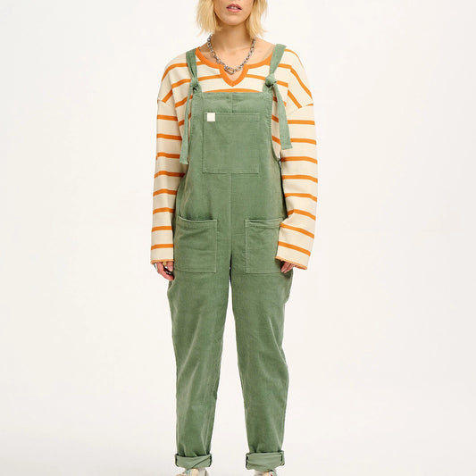 salopette velours femme verte
